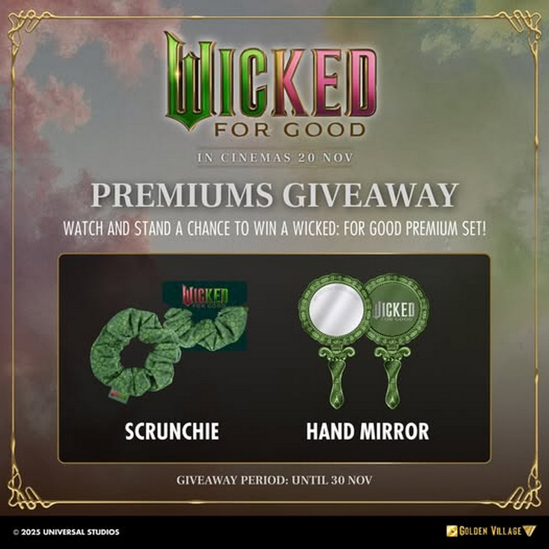 Golden-Village-Movie-Giveaway-Event Now till 30 November 2025: Golden Village, Movie Giveaway Event, Catch WICKED: FOR GOOD and Win Exclusive Premiums