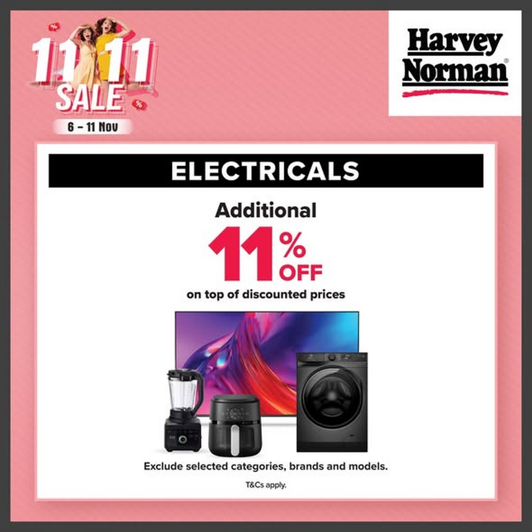 Harvey-Norman-Singapore-11.11-Mega-Sale-1 6-11 November 2025: Harvey Norman Singapore: 11.11 Mega Sale: Discounts, Bundles & Special Deals