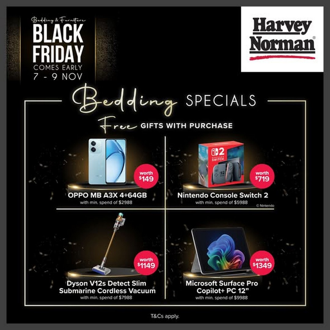 Harvey-Norman-Singapore-Early-Black-Friday-Deals-2 7–9 November 2025: Harvey Norman Singapore: Early Black Friday Deals with Massive Savings and Free Gifts Promotion