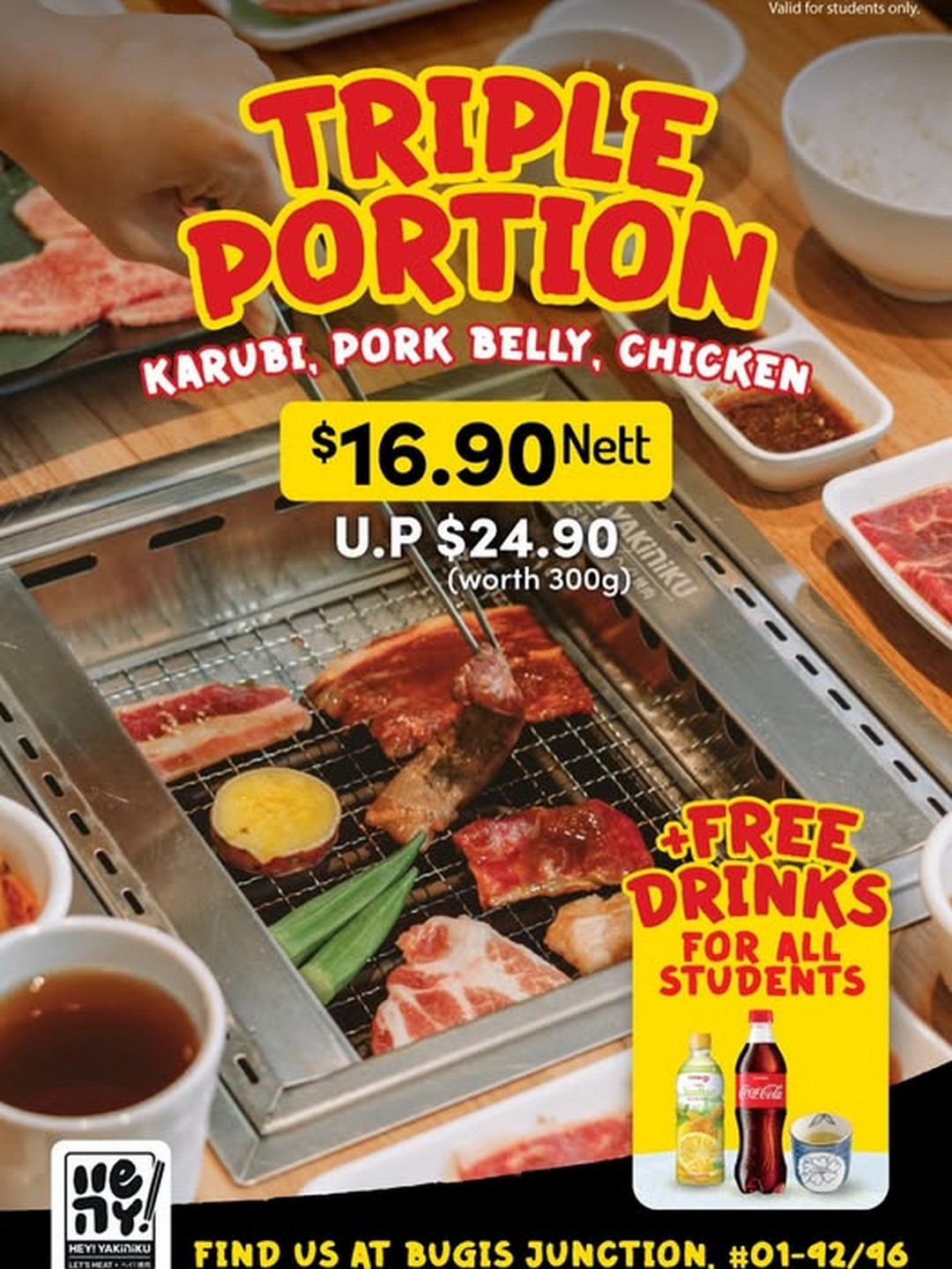 Hey-Yakiniku-Student-Set-Promotion 19 November 2025 onwards: Hey Yakiniku Student Set Promotion: Enjoy All-Day Yakiniku Deals Mon–Fri