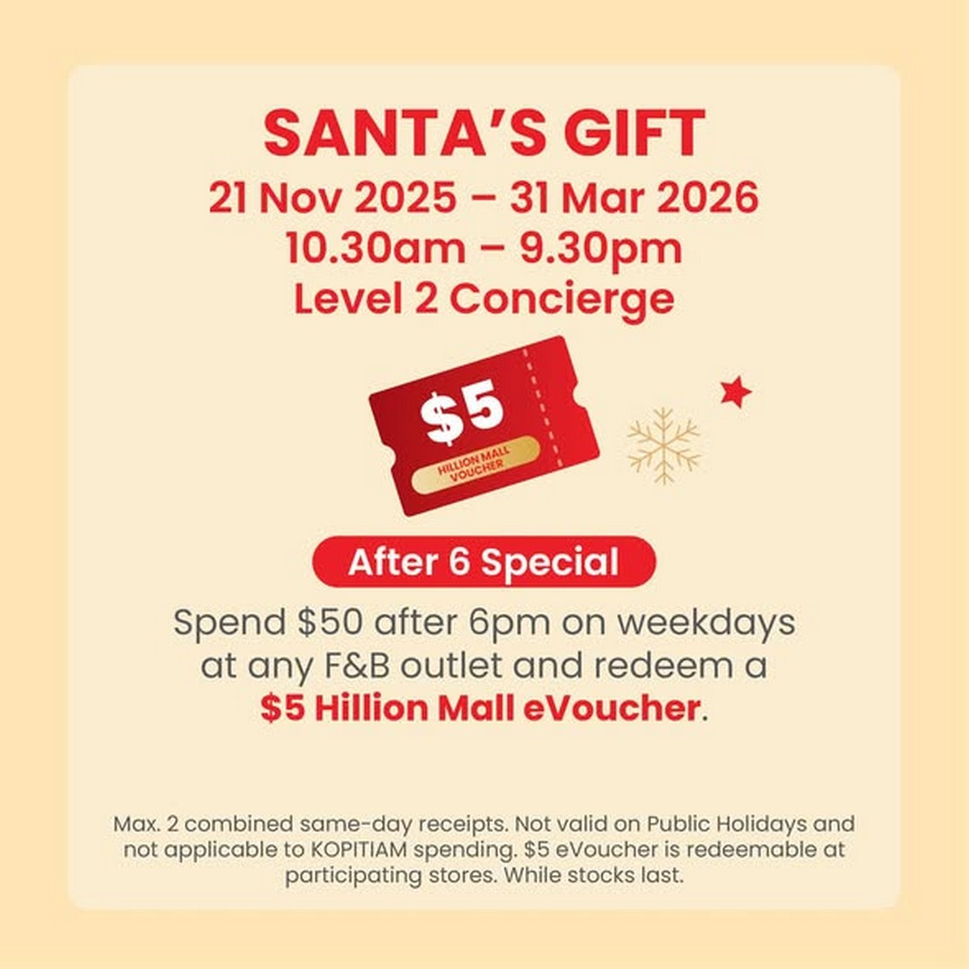 Hillion-Mall-Christmas-Celebration-2 21 November–28 December 2025: Hillion Mall Christmas Celebration: Festive Shopping Promotion and Holiday Activities for Families and Bargain Hunters