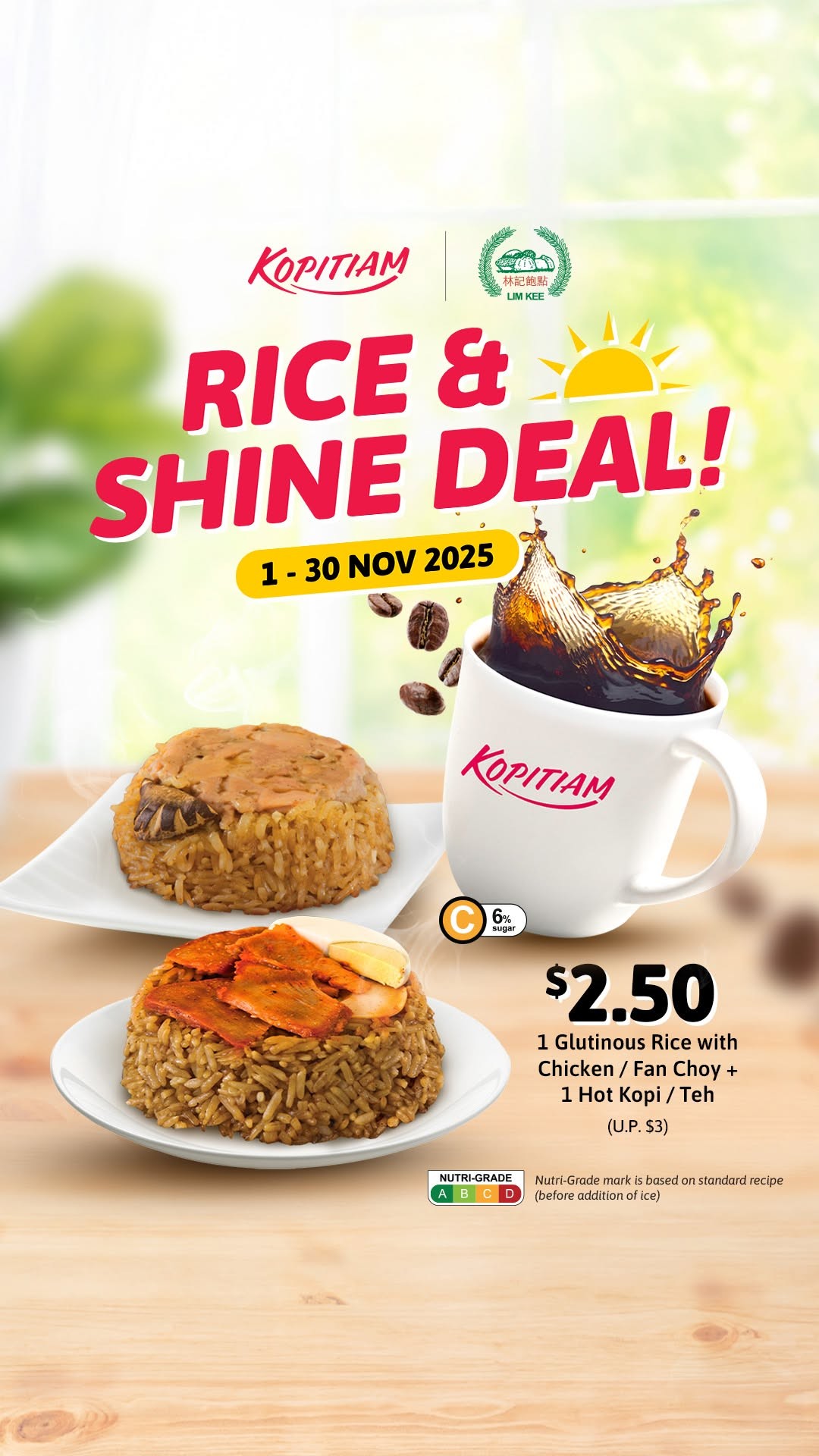 Kopitiam-Rice-Shine-Morning-Deal-Promotion 1-30 November 2025: Kopitiam: Rice & Shine Morning Deal Promotion – Start Your Day Right at Just $2.50