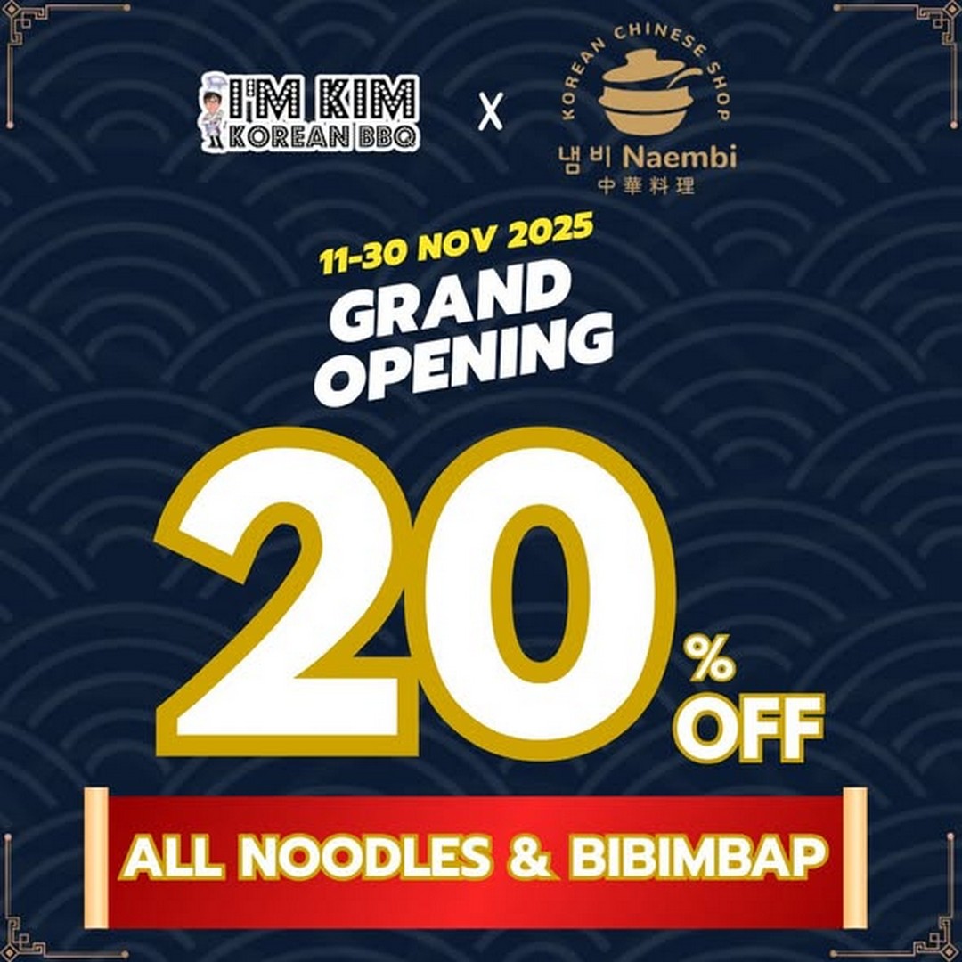 Naembi-Korean-BBQ-Malaysia-20-OFF-Korean-Noodles 11–30 November 2025: Naembi Korean BBQ Malaysia: 20% OFF Korean Noodles and Bibimbap Promotion
