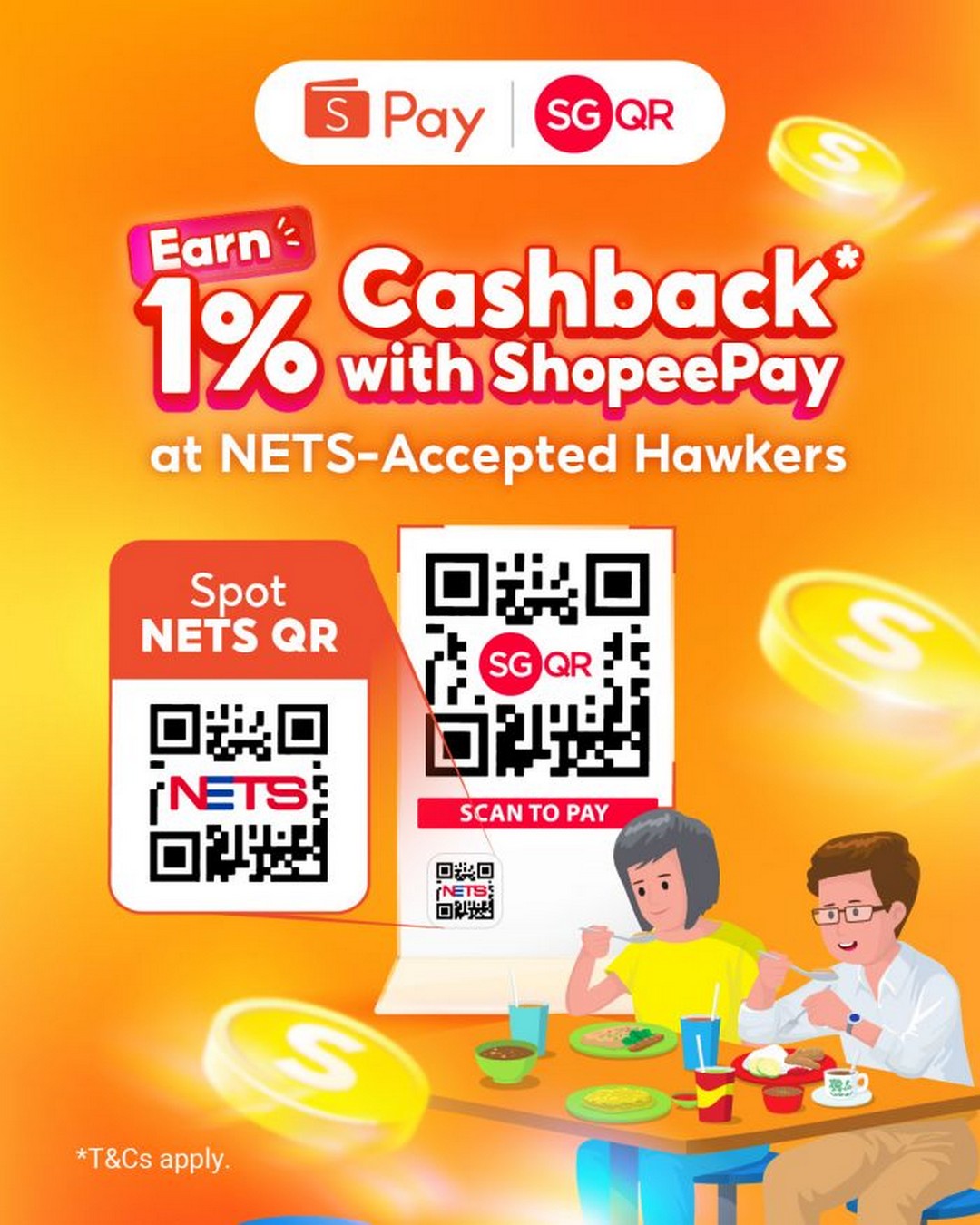 ShopeePay-Earn-1-Cashback-at-NETS-Accepted-Hawkers Now till 30 November 2025: ShopeePay: Earn 1% Cashback at NETS-Accepted Hawkers: Promotion for ShopeePay Plus Users