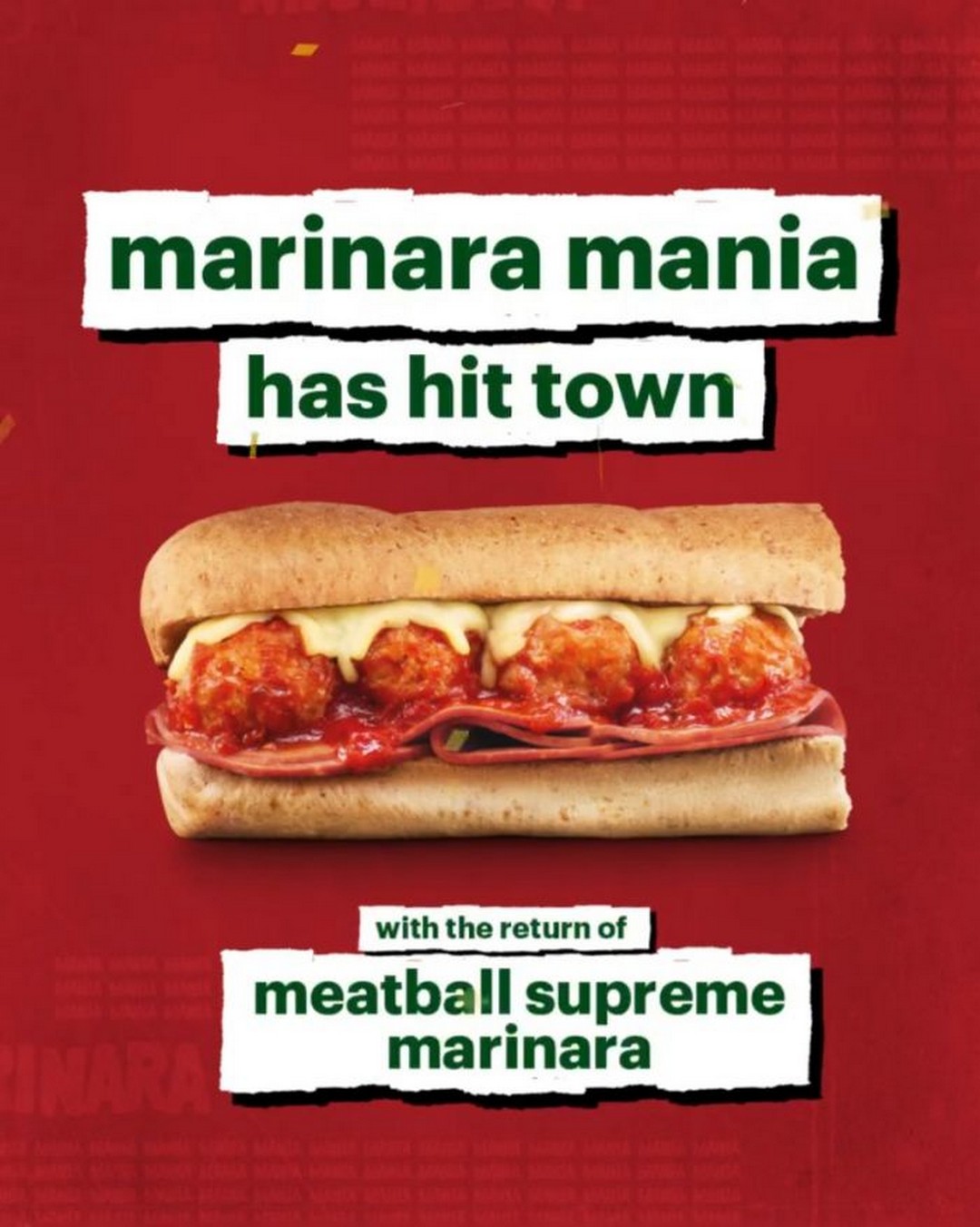 Subway-Singapore-Marinara-Mania 6 November 2025 onwards: Subway Singapore: Marinara Mania – Meatball Supreme & New Chicken Marinara Promotion