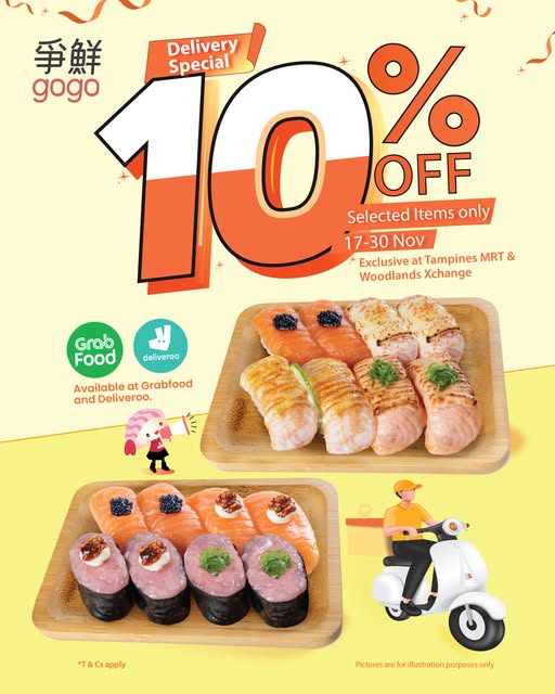Sushi-Express-Singapore-Takeaway-amp-Delivery-Promotion-1 17-30 November 2025: Sushi Express Singapore: Takeaway & Delivery Promotion: 10% OFF Selected Sushi Bentos on GrabFood & Deliveroo