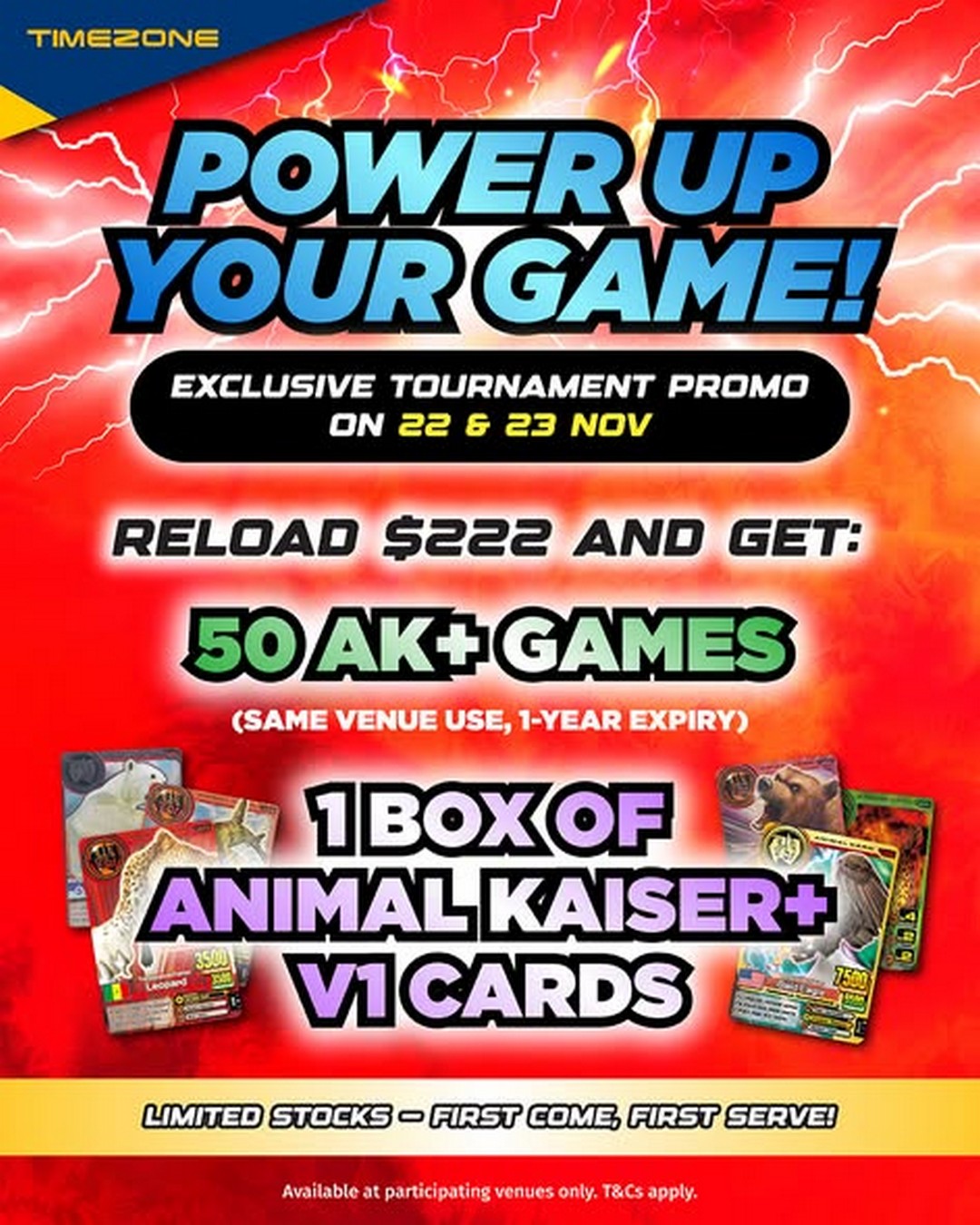 Timezone-Singapore-Animal-Kaiser-Tournament-Exclusive-Reload-Promotion-3 22-23 November 2025: Timezone Singapore: Animal Kaiser Tournament & Exclusive Reload Promotion
