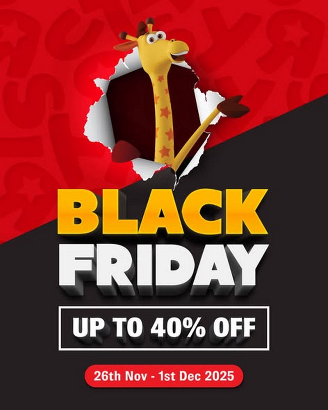 Toys-R-Us-Singapore-Black-Friday-Sale 26 Nov-1 Dec 2025: Toys"R"Us Singapore: Black Friday Sale: Up to 40% Off Selected Toys