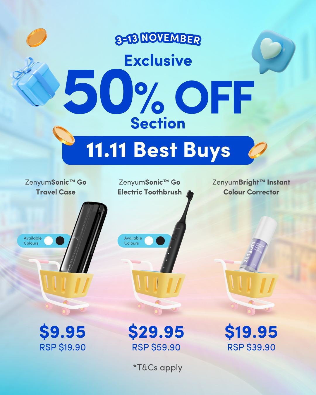 Zenyum-11.11-Best-Buys-with-Exclusive-50-OFF-Promotion Now till 13 November 2025: Zenyum: 11.11 Best Buys with Exclusive 50% OFF Promotion