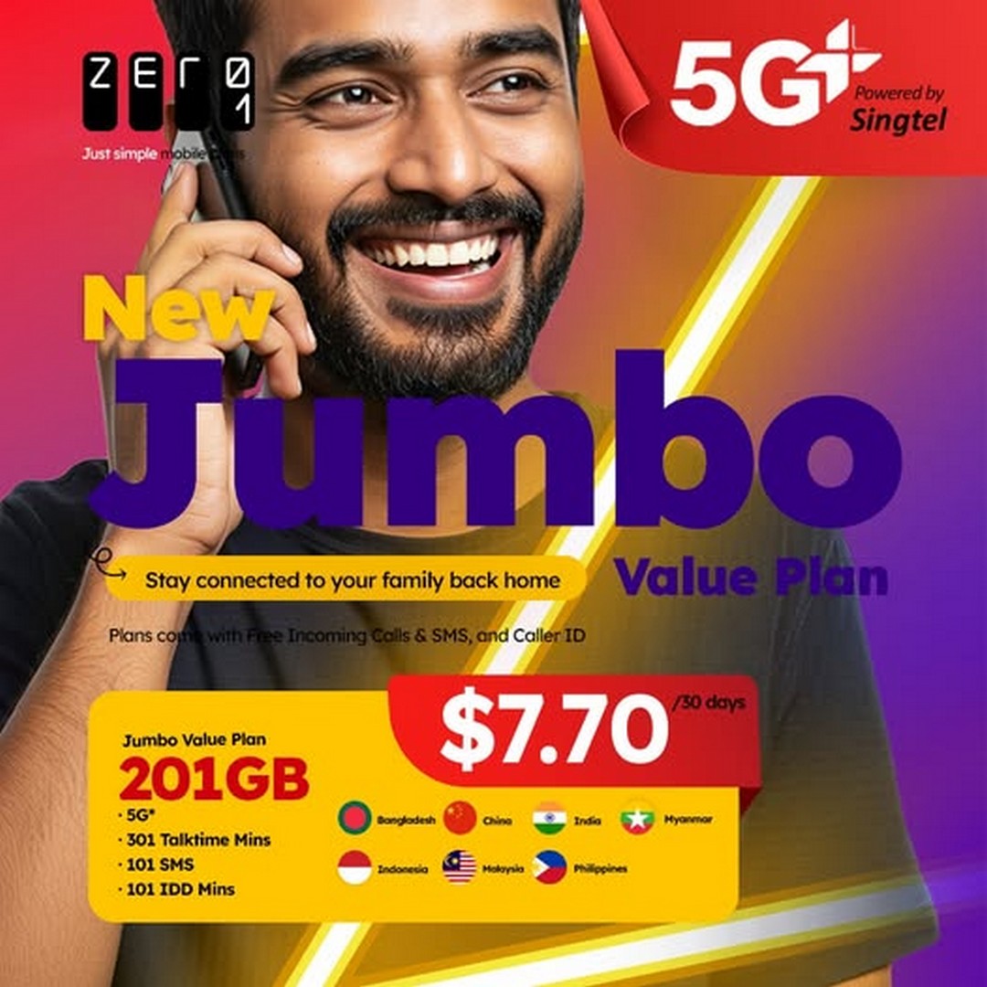 Zero1-Singapore-Jumbo-Value-Plan-Promotion 31 October 2025 onwards: Zero1 Singapore Jumbo Value Plan Promotion – Affordable 5G Connectivity with Massive Data and IDD Minutes