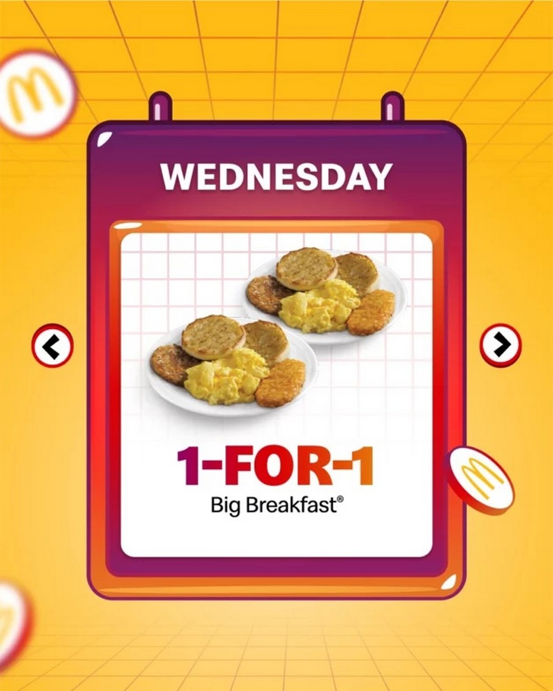 3-3 15-21 December 2025: McDonald’s Singapore: Daily 1-FOR-1 Deals on Burgers, Sides & Desserts: Promotion