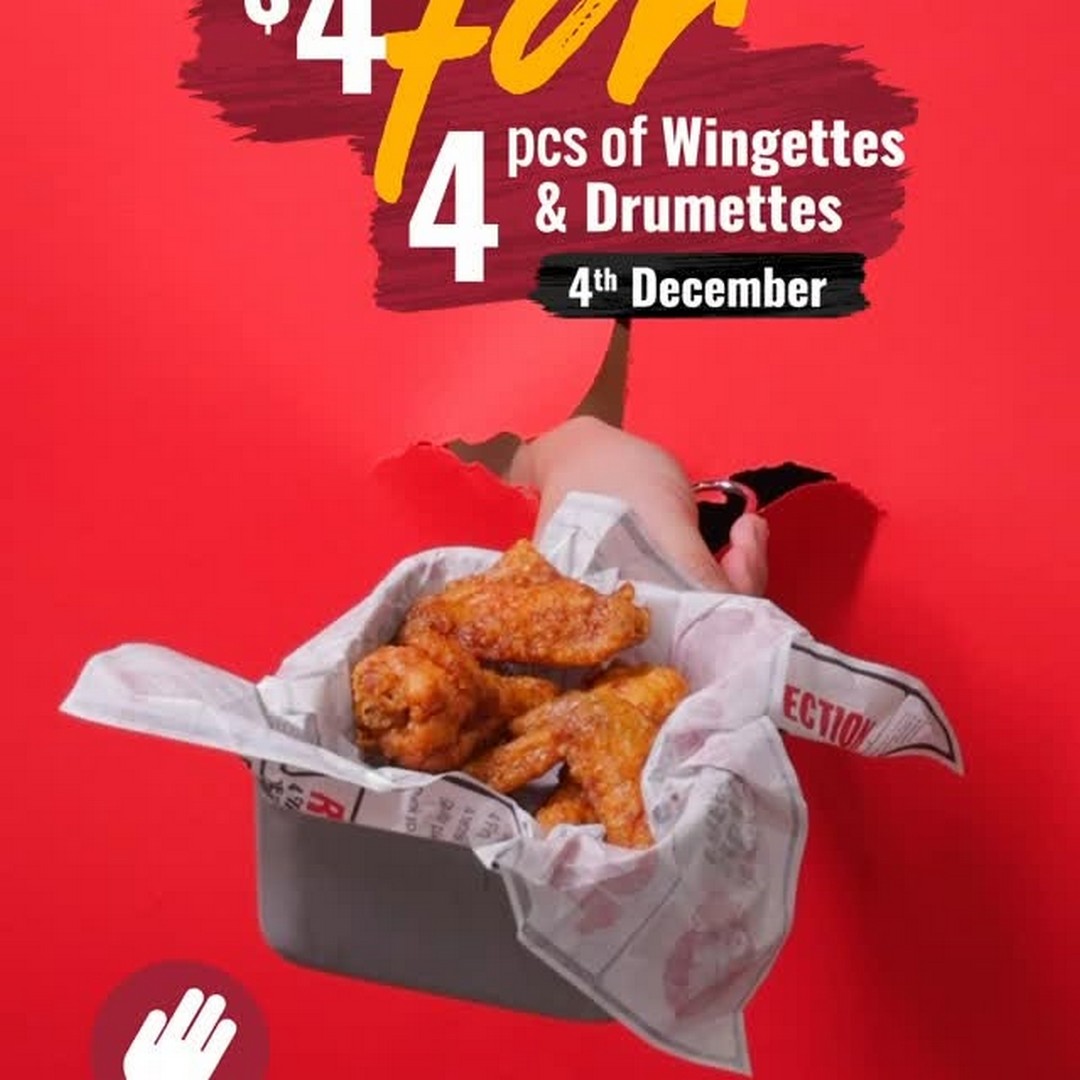 4-Fingers-Crispy-Chicken-Special-One-Day-4-Promotion 4 December 2025: 4 Fingers Crispy Chicken, Special One-Day $4 Promotion, Limited-Time Chicken Deal in Singapore