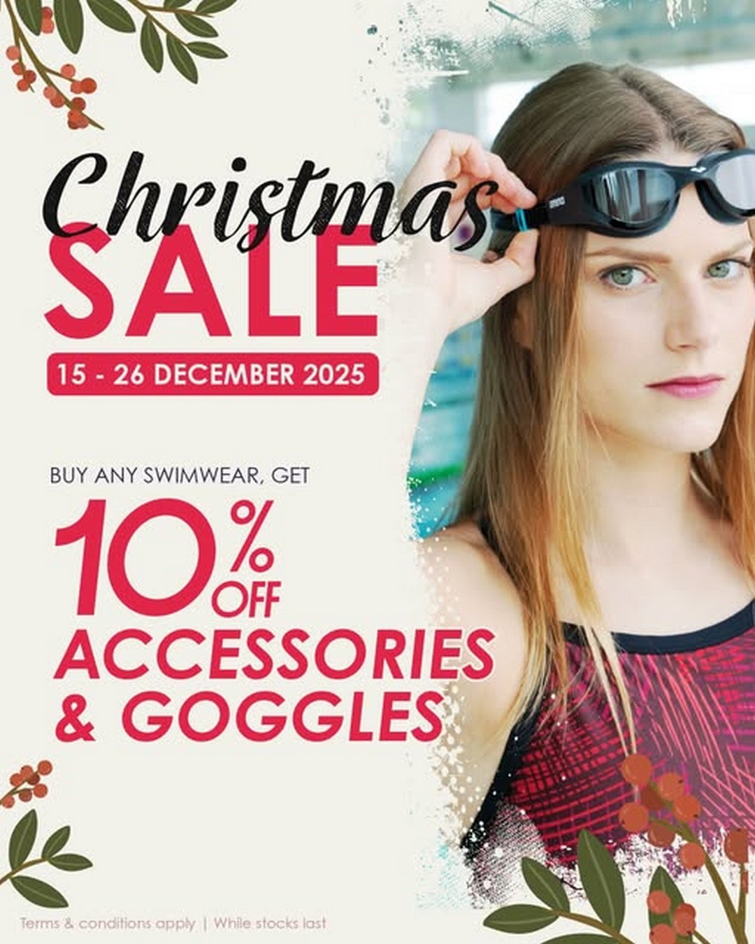 Arena-Singapore-Swimwear-Accessories-Sale 15-26 December 2025: Arena Singapore: Swimwear Accessories Sale: 10% Off Accessories with Swimwear Purchase