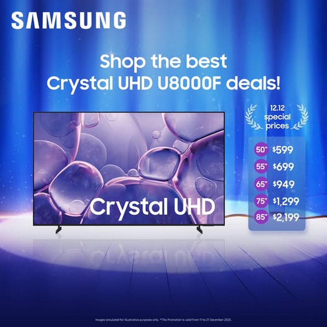 Audio-House-Singapore-Samsung-Crystal-UHD-12.12-Sale 11-21 December 2025: Audio House Singapore: Samsung Crystal UHD 12.12 Sale – Unmissable Deals on U8000F TVs