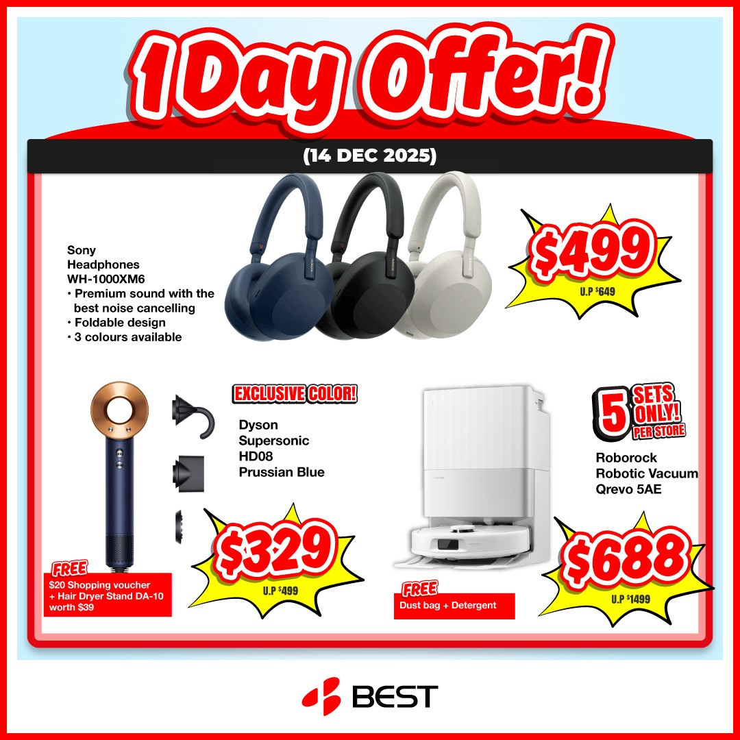 BEST-Denki-Singapore-OCBC-Cardmembers-Storewide-Sale-4 12–14 December 2025: BEST Denki Singapore: OCBC Cardmembers Storewide Sale Promotion with Up to $150 Cash Off, 3% Cash Rebate and Exclusive One-Day Deals