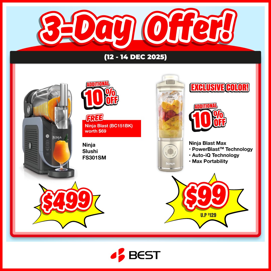 BEST-Denki-Singapore-OCBC-Cardmembers-Storewide-Sale-8 12–14 December 2025: BEST Denki Singapore: OCBC Cardmembers Storewide Sale Promotion with Up to $150 Cash Off, 3% Cash Rebate and Exclusive One-Day Deals