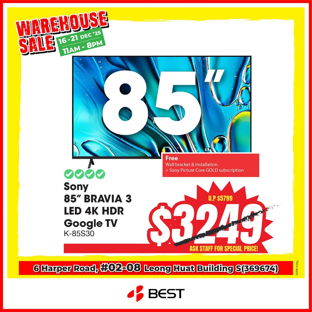BEST-Denki-Singapore-Unbeatable-TV-Deals-6 15-21 December 2025: BEST Denki Singapore: Unbeatable TV Deals at Their Warehouse Sale