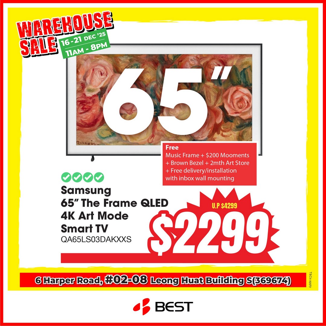 BEST-Denki-Singapore-Unbeatable-TV-Deals-7 15-21 December 2025: BEST Denki Singapore: Unbeatable TV Deals at Their Warehouse Sale