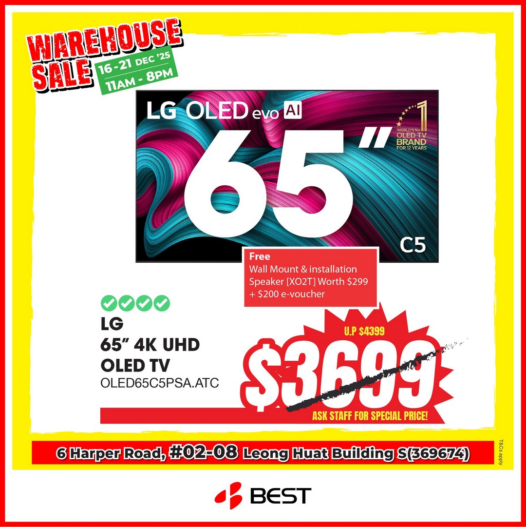 BEST-Denki-Singapore-Unbeatable-TV-Deals-8 15-21 December 2025: BEST Denki Singapore: Unbeatable TV Deals at Their Warehouse Sale
