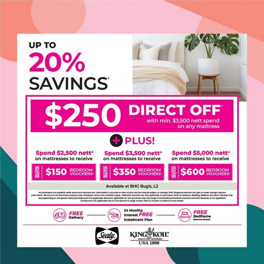 BHG-Singapore-Suite-Dreams-Promotion 2 December 2025 onwards: BHG Singapore: Suite Dreams Promotion: Exclusive Bedroom Deals and Vouchers