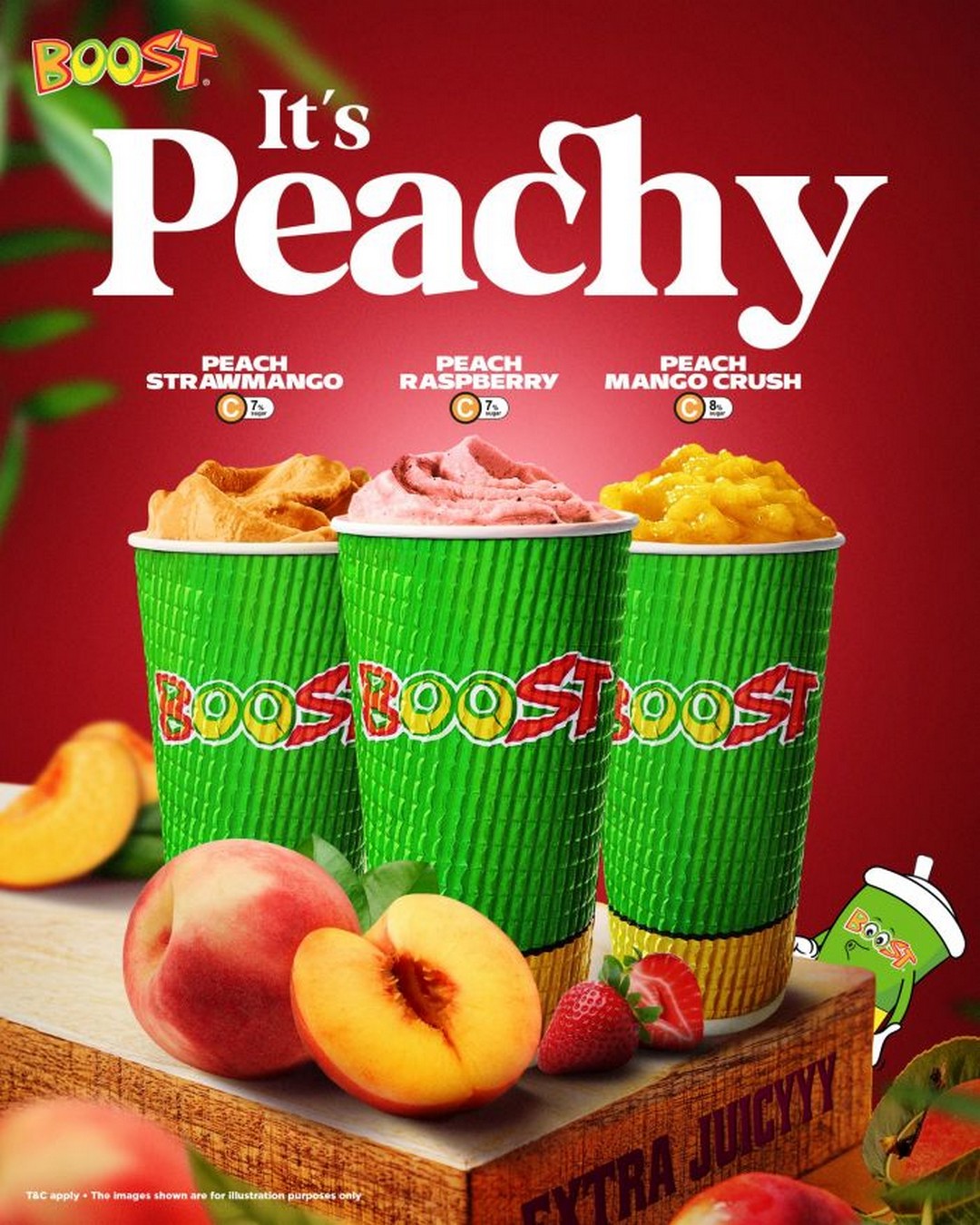 Boost-Juice-Bars-Peachy-Series-Drinks-Promotion 3 December 2025 onwards: Boost Juice Bars: Peachy Series Drinks Promotion – Indulge in December’s Fruity Trio