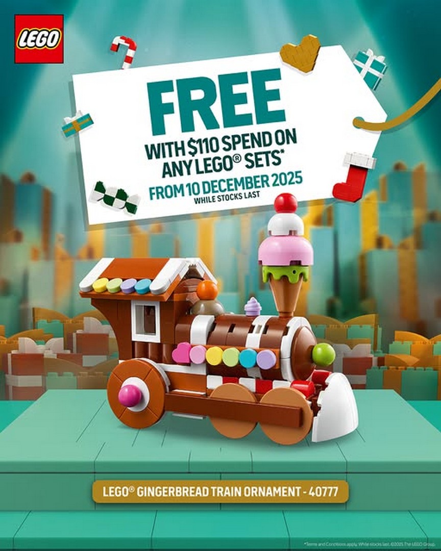 Bricks-World-LEGO-Certified-Stores 10 December 2025 onwards: Bricks World LEGO Certified Stores: Gingerbread Train Ornament Christmas Promotion, Free Gift with Purchase