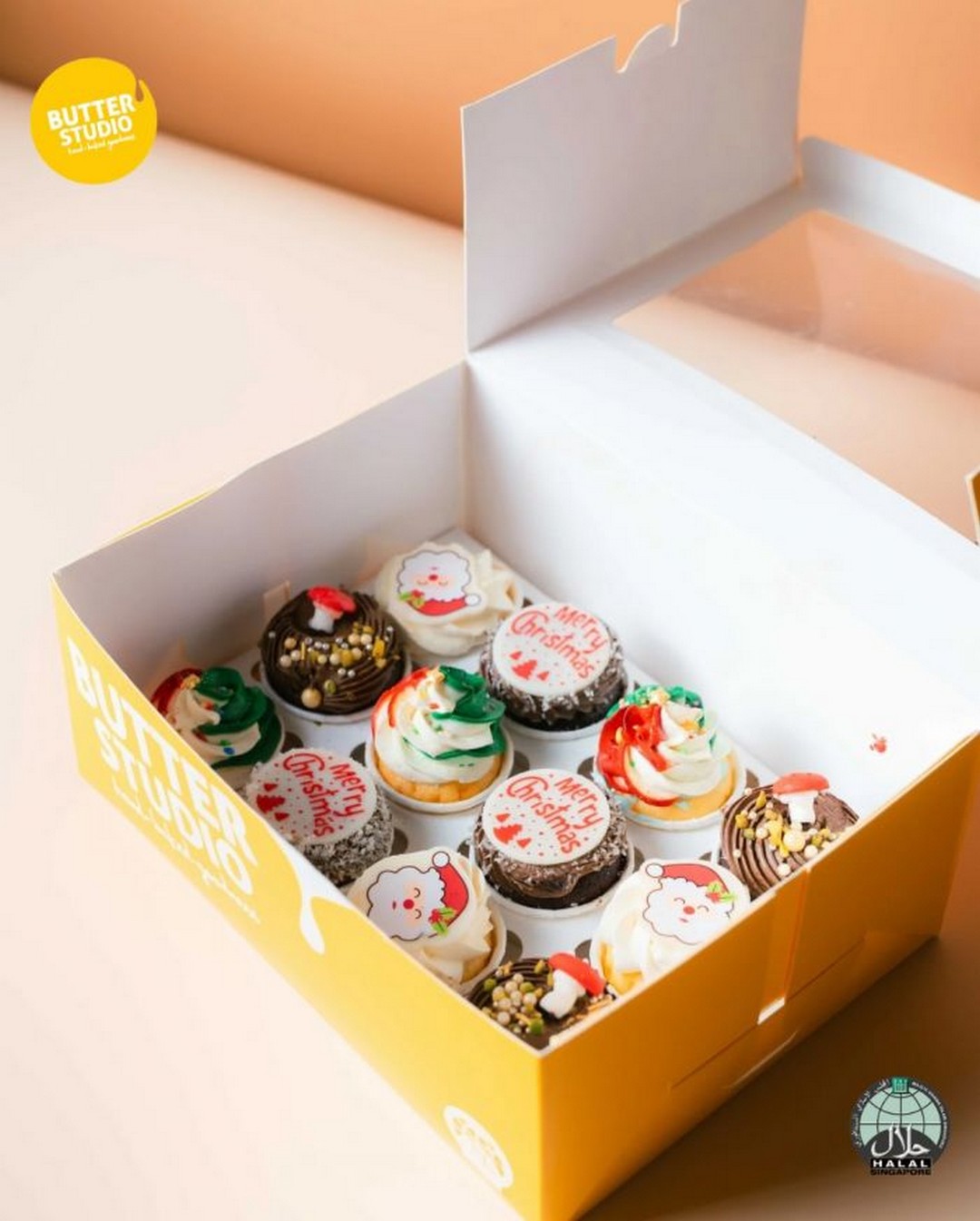 Butter-Studio-Festive-Cupcakes-15-OFF-Promotion Now till 8 December 2025: Butter Studio Festive Cupcakes: 15% OFF Promotion on Holiday Cupcake Boxes