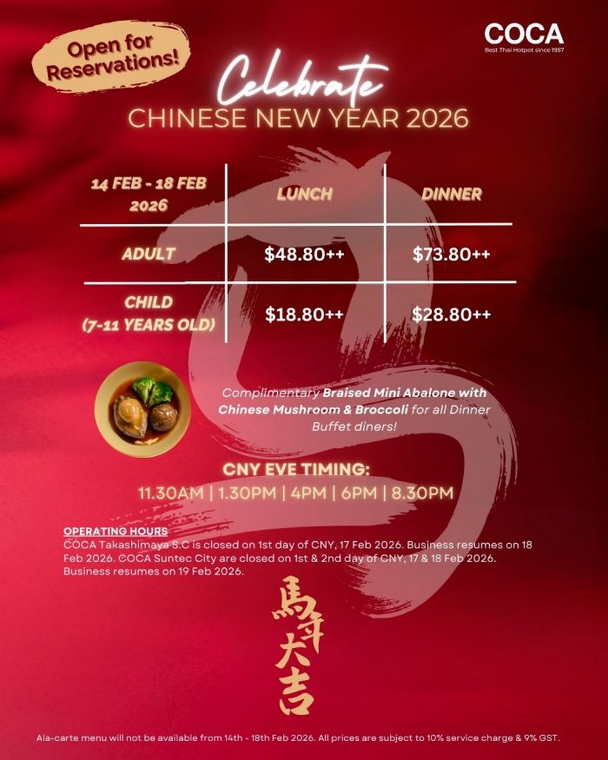 COCA-Chinese-New-Year-Hotpot-Buffet-Promotion 14-18 February 2026: COCA: Chinese New Year Hotpot Buffet Promotion – Reunion Dining Experience