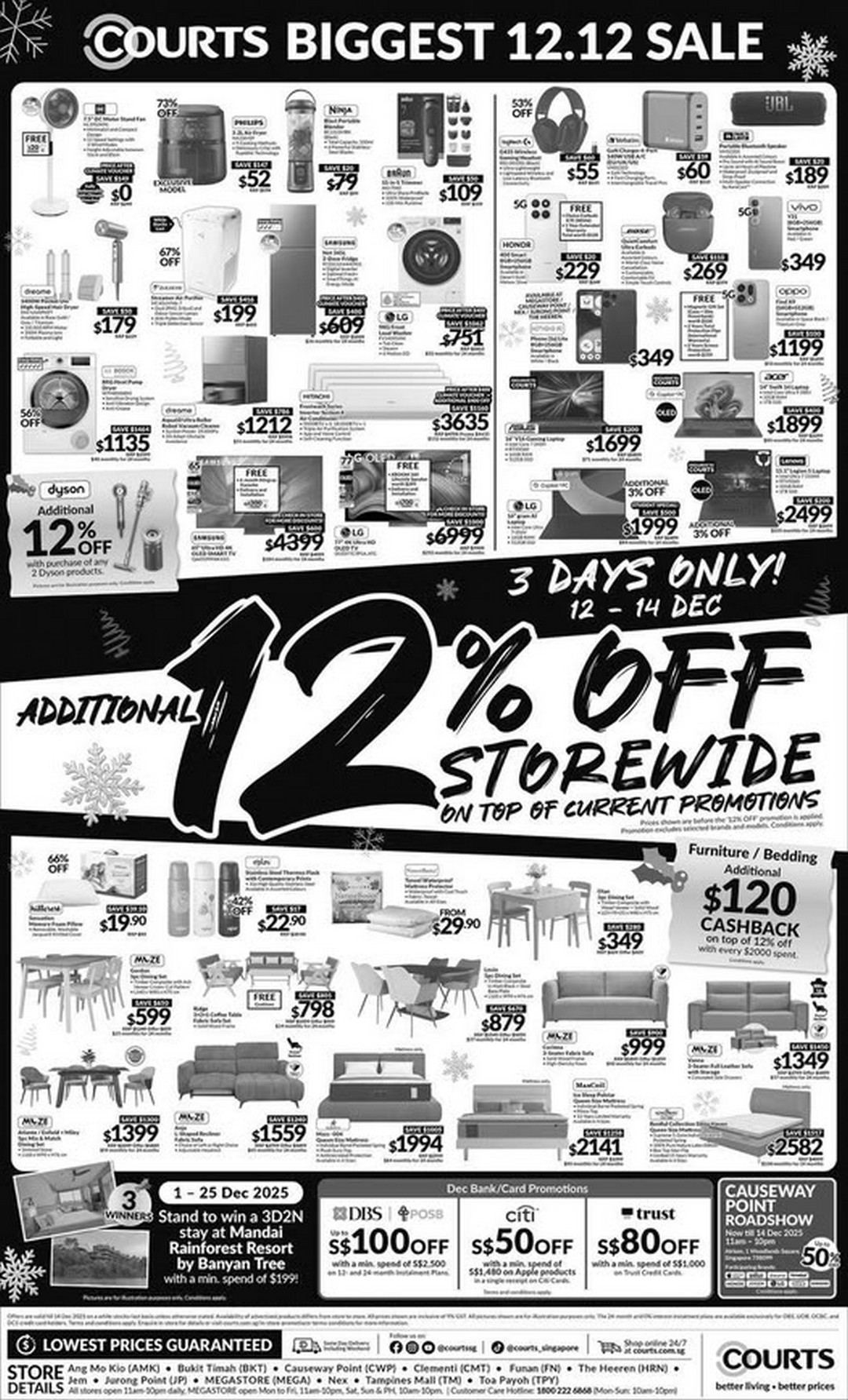 COURTS-12.12-Storewide-Sale 12-14 December 2025: COURTS: 12.12 Storewide Sale and Festive Giveaway Promotion