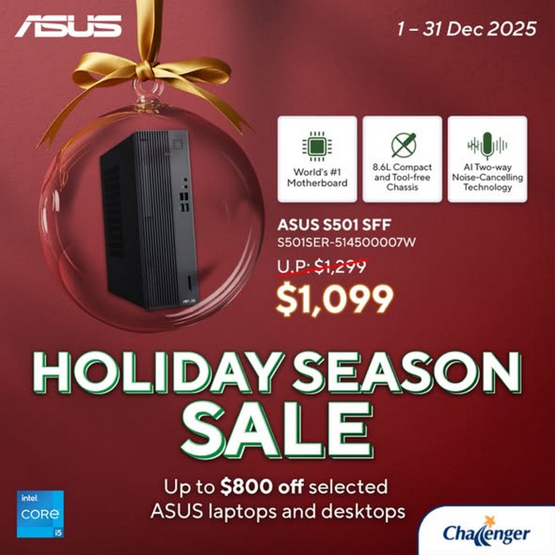 Challenger-Singapore-ASUS-Holiday-Season-Sale-2 1-31 December 2025: Challenger Singapore: ASUS Holiday Season Sale – Up to $800 Off Laptops and Desktops