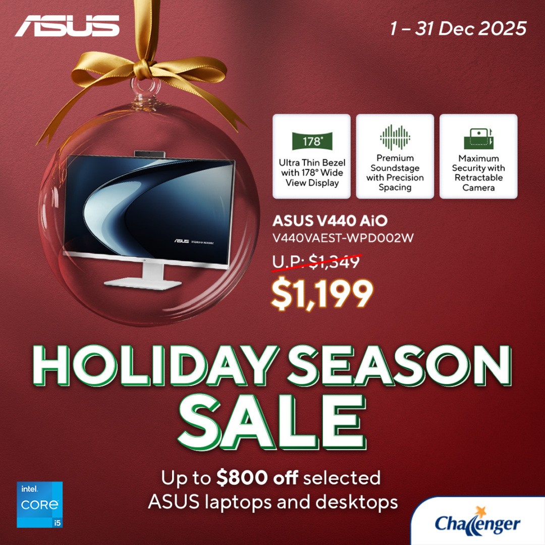 Challenger-Singapore-ASUS-Holiday-Season-Sale-4 1-31 December 2025: Challenger Singapore: ASUS Holiday Season Sale – Up to $800 Off Laptops and Desktops