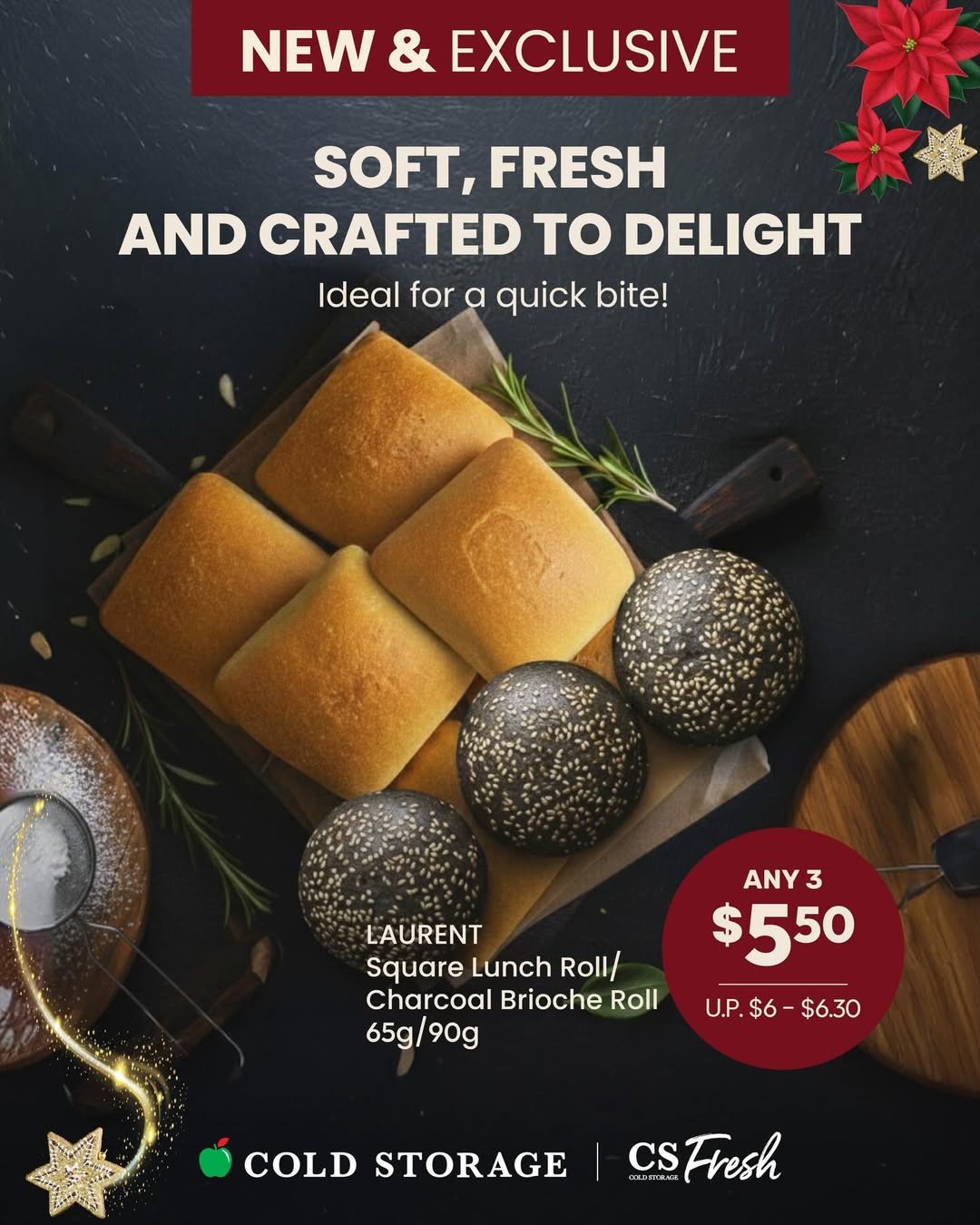 Cold-Storage-Artisanal-Laurent-Rolls-Launch Now till 31 December 2025: Cold Storage: Artisanal Laurent Rolls Launch: Promotion on New Bakery Items