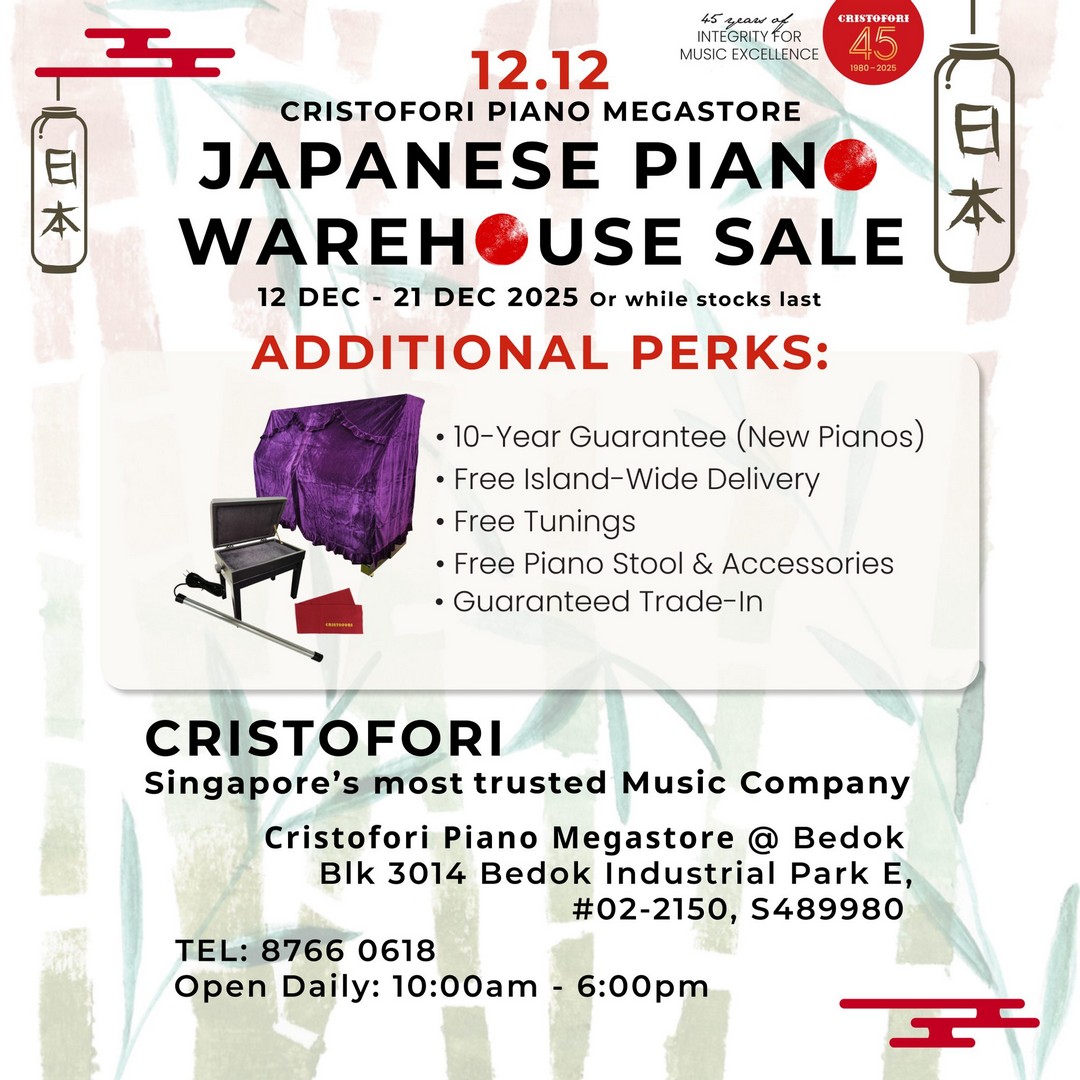 Cristofori-Piano-Megastore-Singapore-Japanese-Piano-Warehouse-Sale-6 12-21 December 2025: Cristofori Piano Megastore Singapore: Japanese Piano Warehouse Sale – Curated Showcase of Uprights & Grands