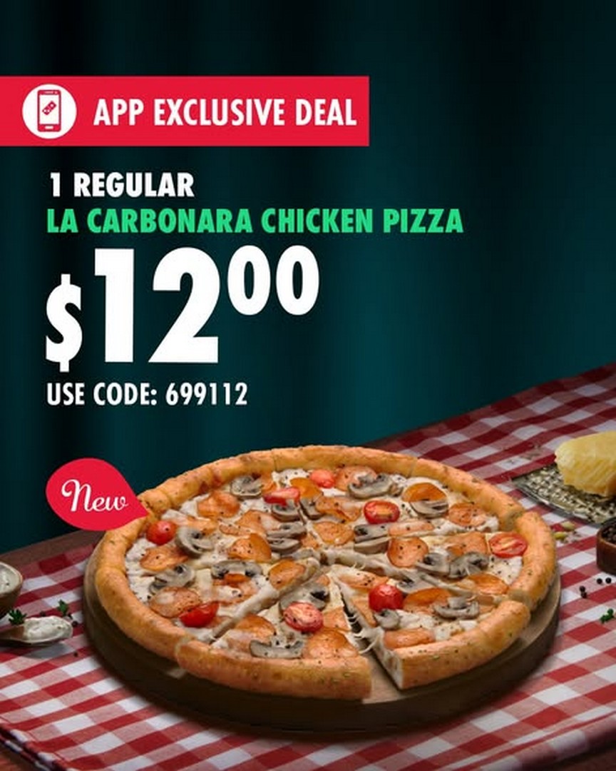 Dominos-Pizza-Singapore-La-Carbonara-Meal-Deals-1 9 December 2025 onwards: Domino’s Pizza Singapore: La Carbonara & Meal Deals: Promotion for App-Exclusive Savings
