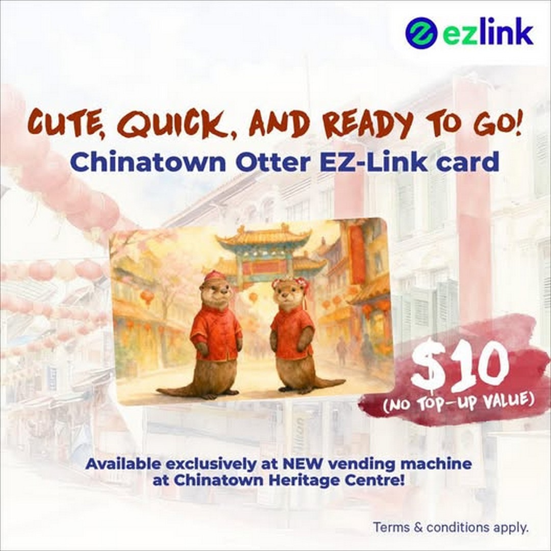 EZ-Link-Chinatown-Otter-Card-Launch 1 December 2025 onwards: EZ-Link Chinatown Otter Card Launch: Limited Edition Collectible Promotion
