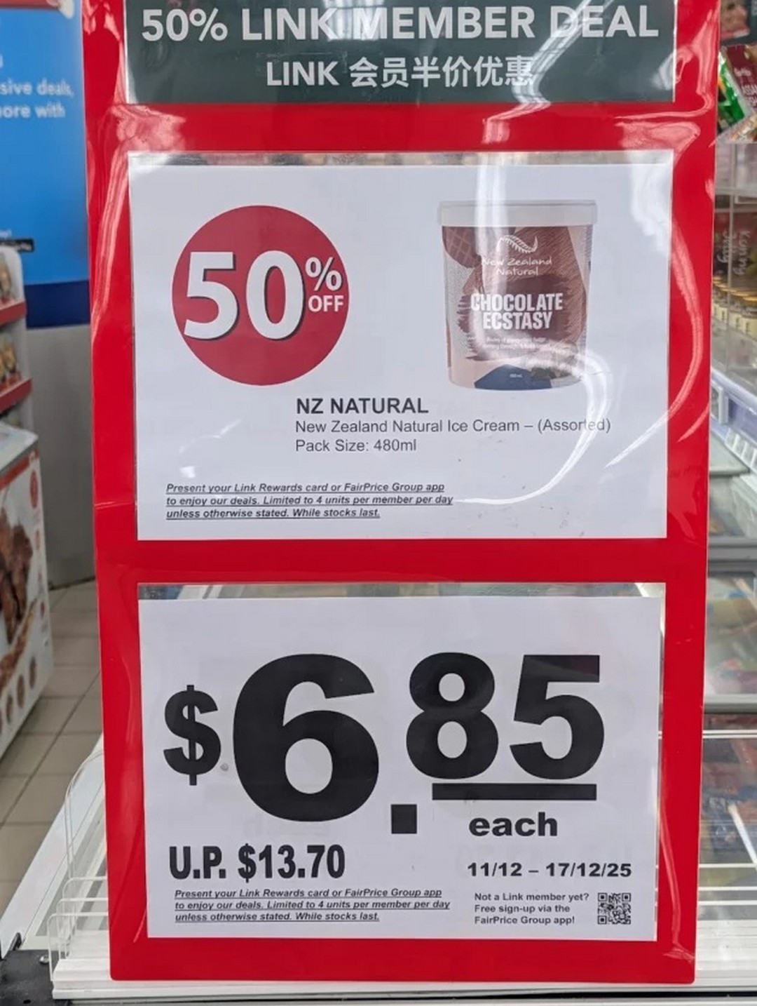 FairPrice-Singapore-50-OFF-New-Zealand-Natural-Ice-Cream Now till 17 December 2025: FairPrice Singapore: 50% OFF New Zealand Natural Ice Cream Pints Promotion – Treat Yourself to Premium Flavours at $6.85