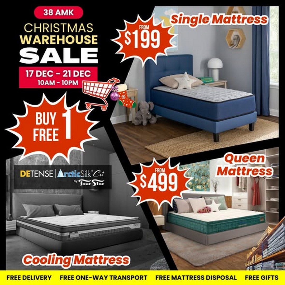 Four-Star-Mattress-1-Christmas-Warehouse-Sale-2 17-21 December 2025: Four Star Mattress: $1 Christmas Warehouse Sale & Furniture Deals