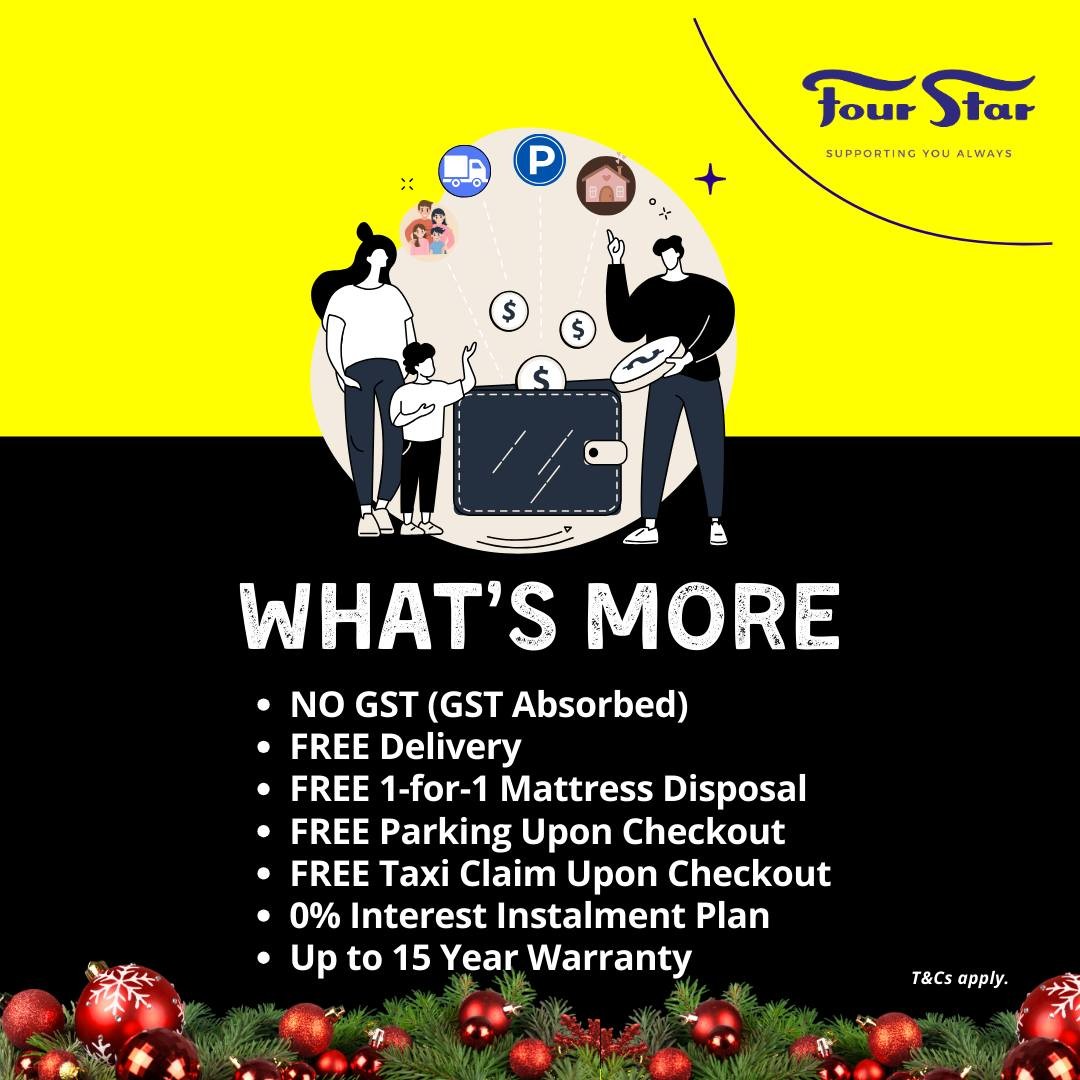 Four-Star-Mattress-1-Christmas-Warehouse-Sale-8 17-21 December 2025: Four Star Mattress: $1 Christmas Warehouse Sale & Furniture Deals