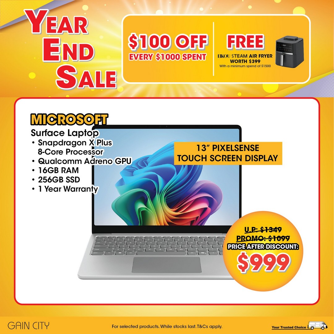 Gain-City-Year-End-Tech-Sale-7 17 December 2025 Onward: Gain City Year-End Tech Sale: Enjoy Discounts, Freebies & Exclusive Giveaway