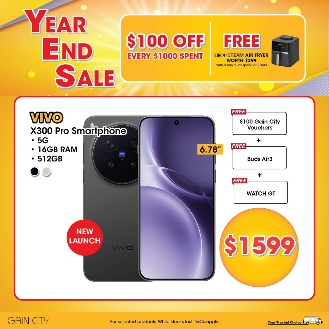 Gain-City-Year-End-Tech-Sale-8 17 December 2025 Onward: Gain City Year-End Tech Sale: Enjoy Discounts, Freebies & Exclusive Giveaway