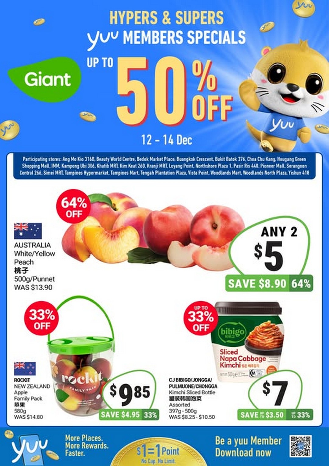 Giant-Singapore-yuu-Members-Exclusive 12-14 December 2025: Giant Singapore: yuu Members Exclusive 3-Day Mega Savings Promotion