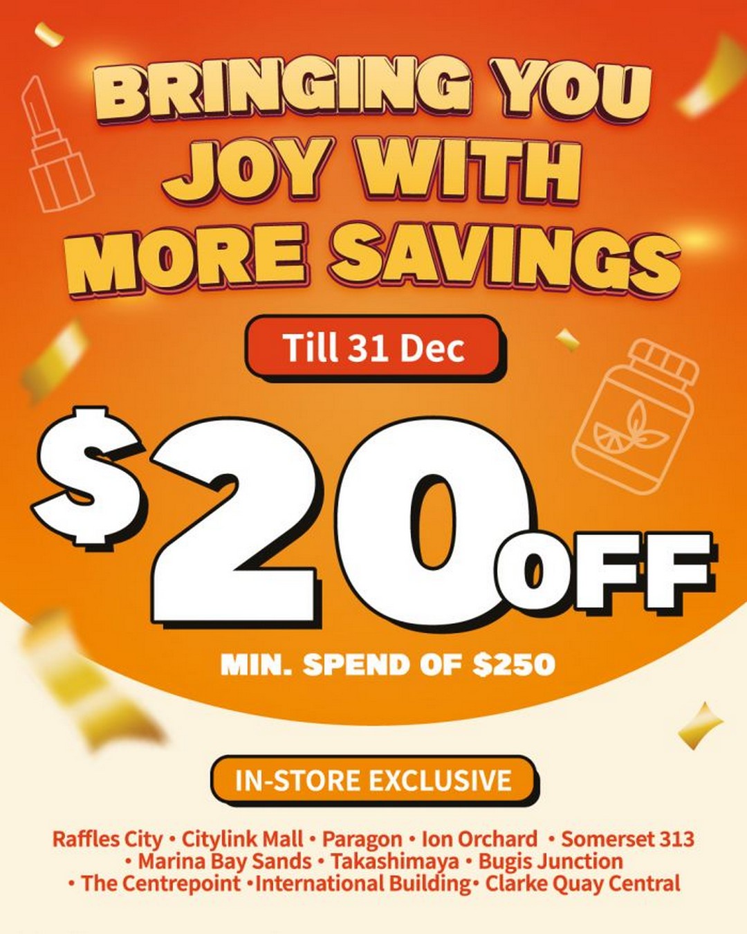 Guardian-Singapore-20-OFF-In-Store-with-250-Spend-Promotion Now till 31 December 2025: Guardian Singapore: $20 OFF In-Store with $250 Spend Promotion – Health & Beauty Essentials