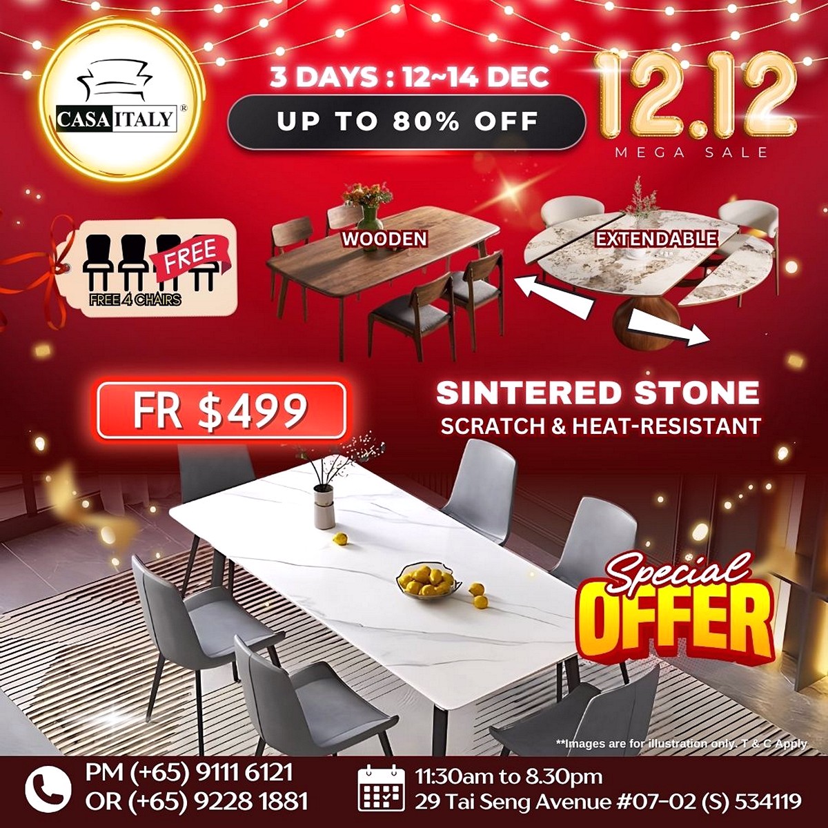 IMG-20251208-WA0006 12–14 December 2025: Casa Italy Mega Furniture Sale – Up to 80% OFF + $12 Top-Up Upgrades at Tai Seng Warehouse