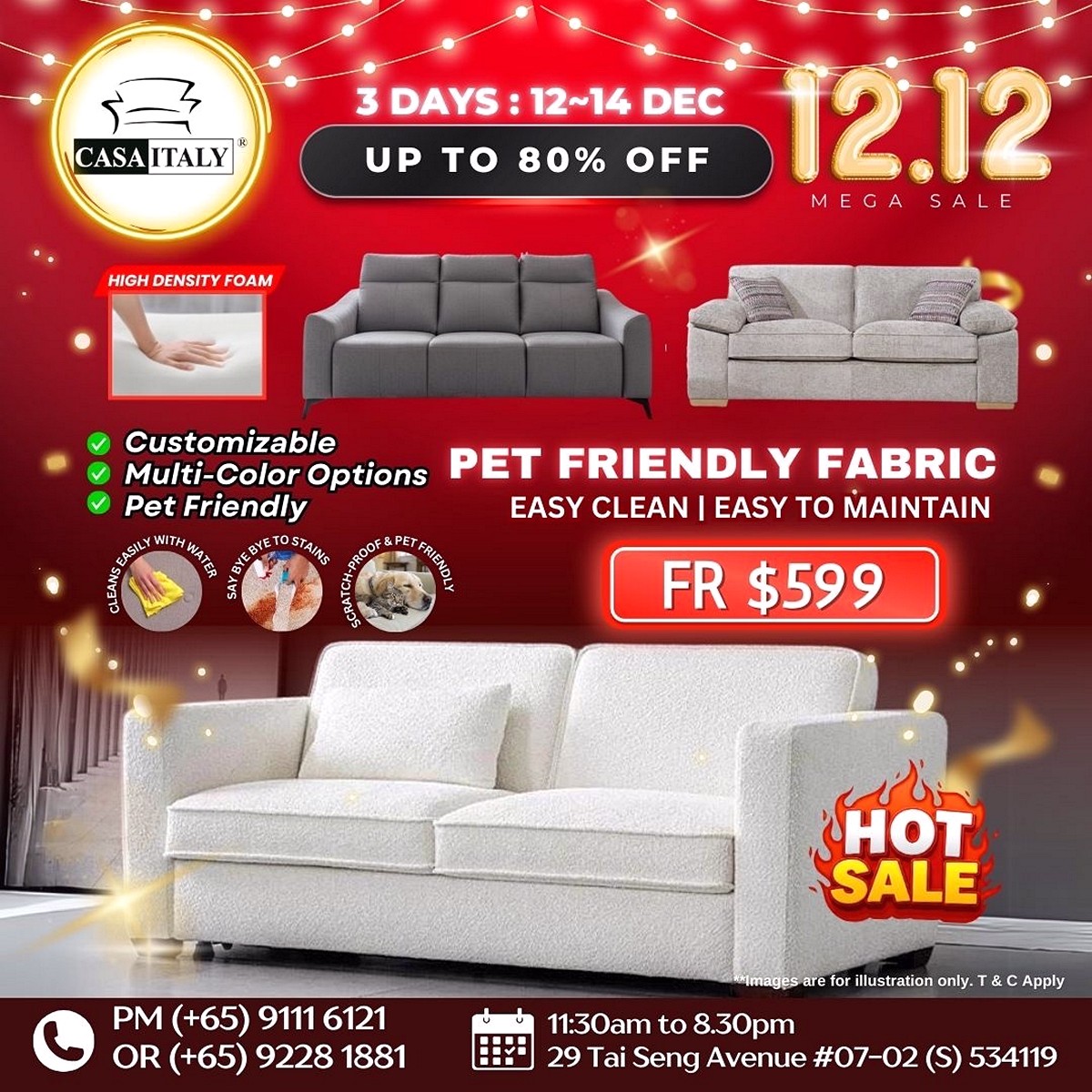 IMG-20251208-WA0010 12–14 December 2025: Casa Italy Mega Furniture Sale – Up to 80% OFF + $12 Top-Up Upgrades at Tai Seng Warehouse