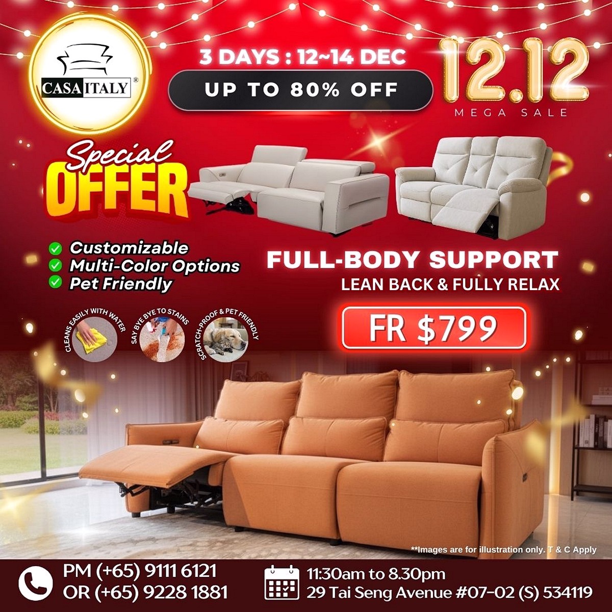 IMG-20251208-WA0011 12–14 December 2025: Casa Italy Mega Furniture Sale – Up to 80% OFF + $12 Top-Up Upgrades at Tai Seng Warehouse