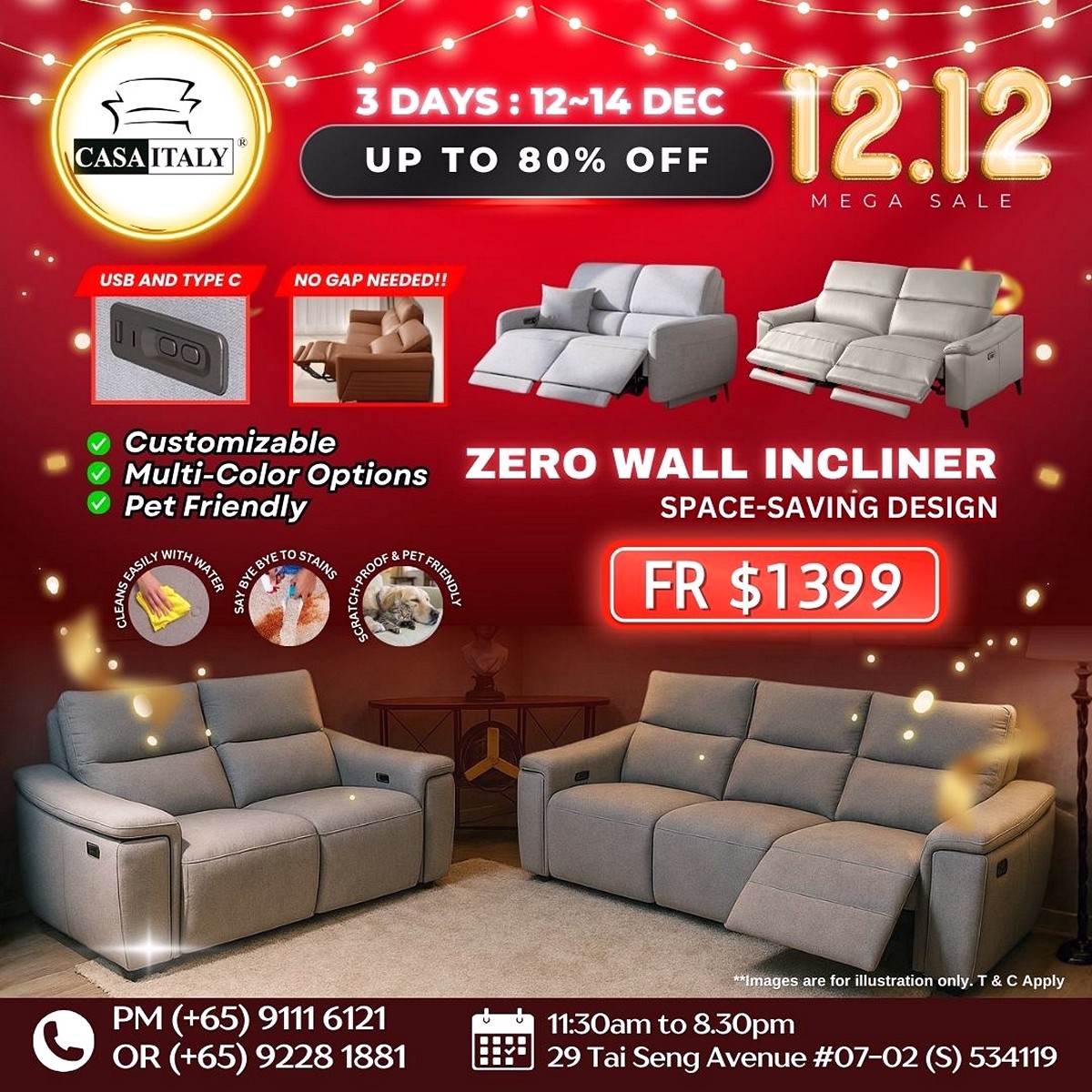 IMG-20251208-WA0013 12–14 December 2025: Casa Italy Mega Furniture Sale – Up to 80% OFF + $12 Top-Up Upgrades at Tai Seng Warehouse