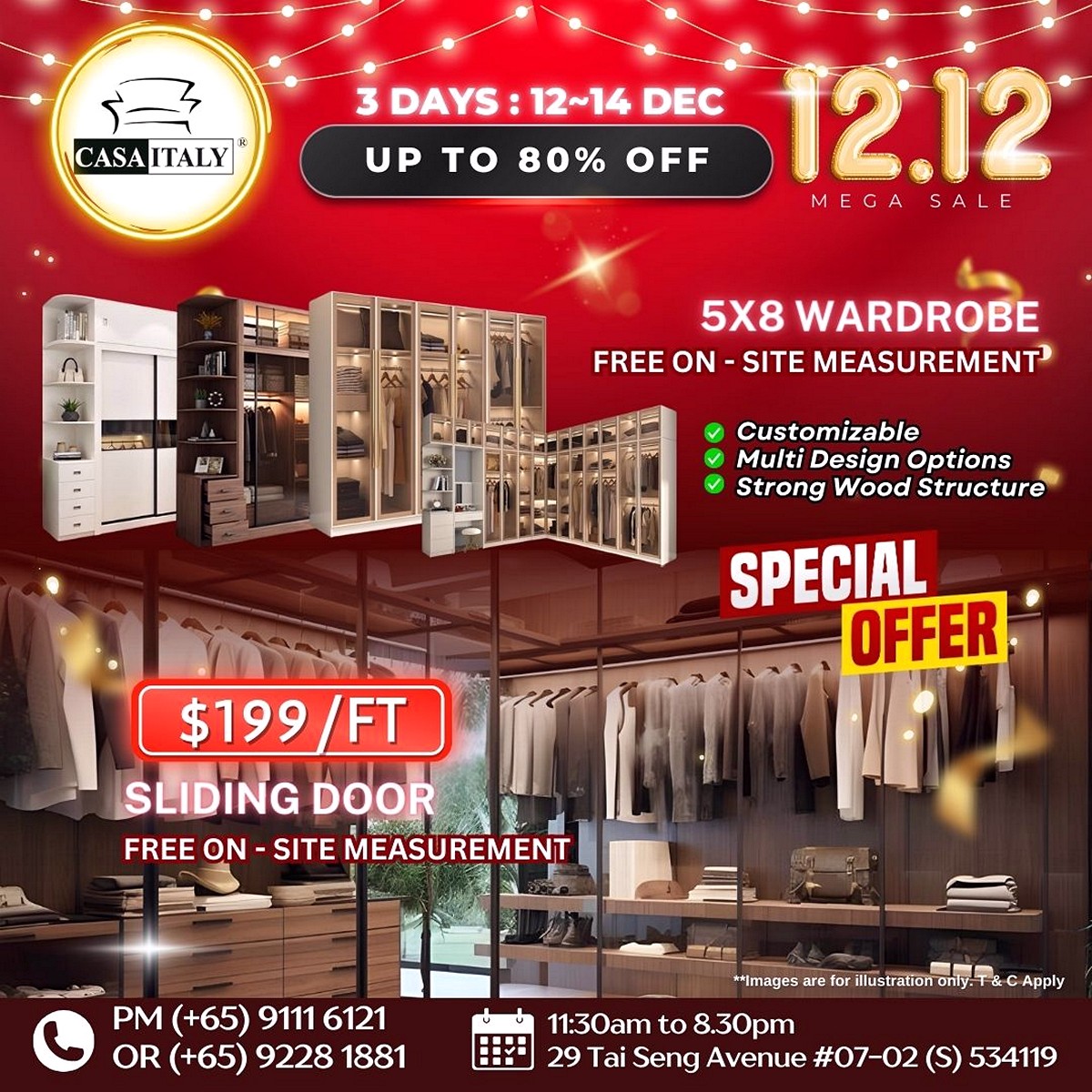 IMG-20251208-WA0014 12–14 December 2025: Casa Italy Mega Furniture Sale – Up to 80% OFF + $12 Top-Up Upgrades at Tai Seng Warehouse