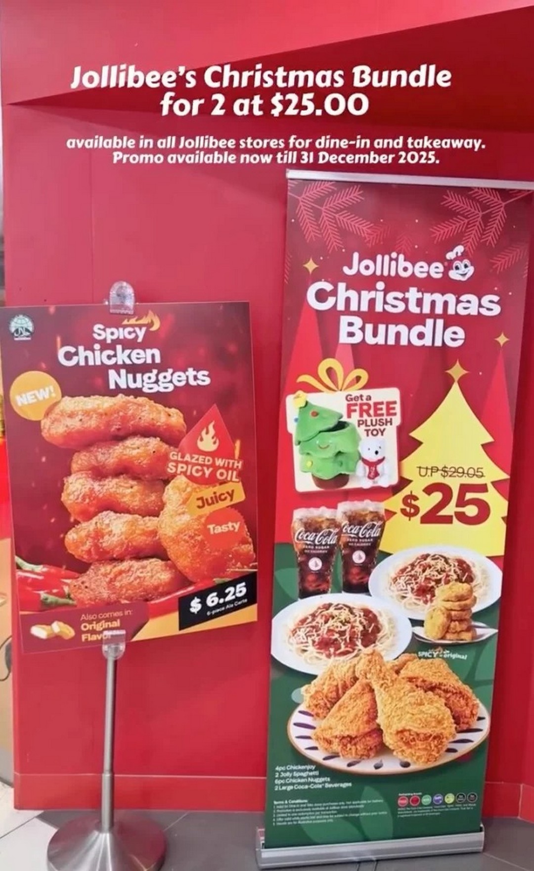 Jollibee-Singapore-25-Festive-Christmas-Bundle 11-31 December 2025: Jollibee Singapore: $25 Festive Christmas Bundle with FREE Coca-Cola Tree & Bear Plush Promotion
