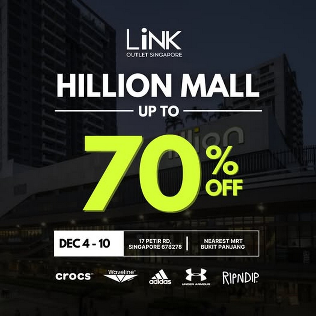 LINK-Outlet-Store-at-Hillion-Mall-Festive-Shopping-Carnival 4-10 December 2025: LINK Outlet Store at Hillion Mall Festive Shopping Carnival: Up to 70% Off Branded Sportswear Promotion, Hillion Mall Event Details Included
