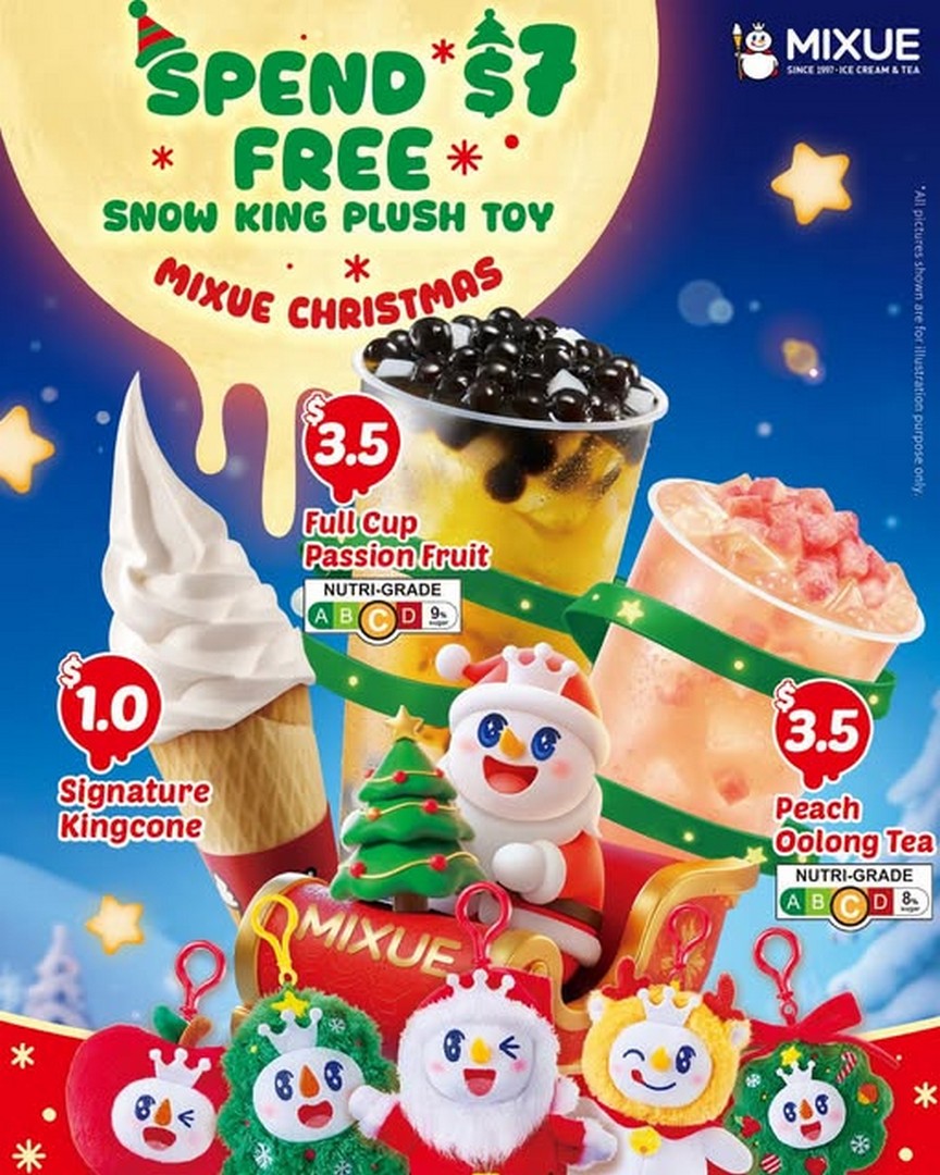 MIXUE-Singapore-Christmas-Drinks-Promotion 1-31 December 2025: MIXUE Singapore: Christmas Drinks Promotion with Free Collectible Keychain